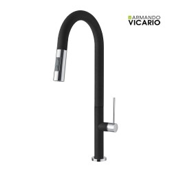 Μπαταρία Κουζίνας με ντους Armando Vicario Tozo 48780-1401 Nero